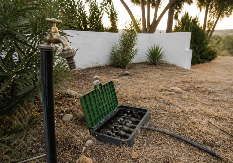 Grifo de jardín y parcela en una vivienda de Cabo Roig, Orihuela Costa